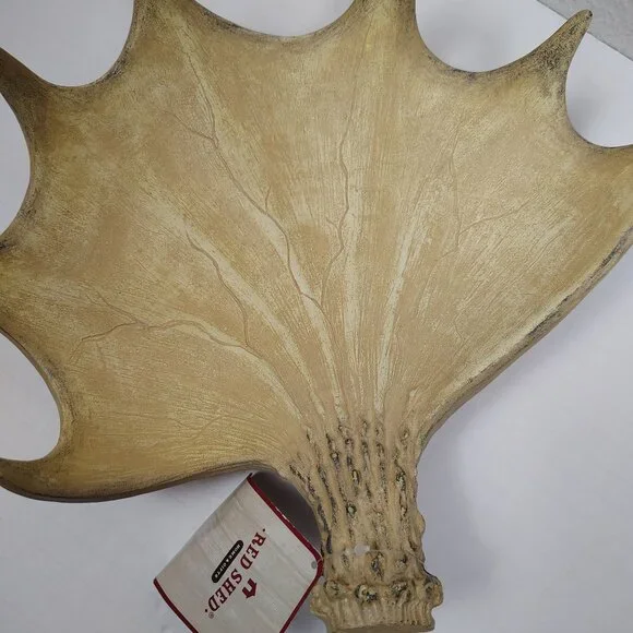 Red Shed Moose Antler Bowl Home Decor Cabin Rustic Hunting Gift - Picture 2 of 8